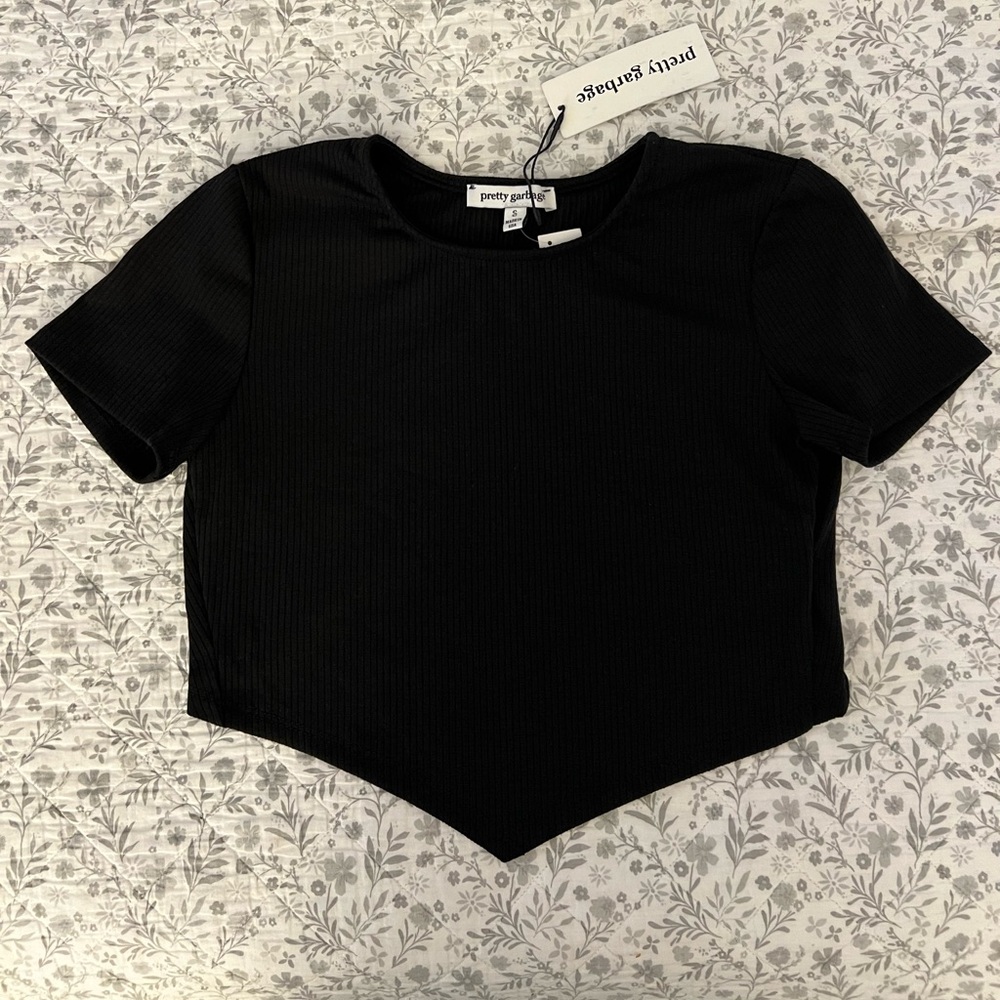 Pretty Garbage Open Back Short Sleeve Tee